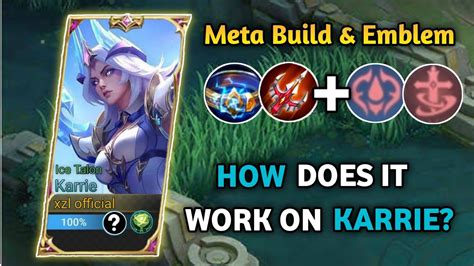 KARRIE NEW META BUILD AND EMBLEM GUIDE 2024 HOW DOES IT WORK MLBBM