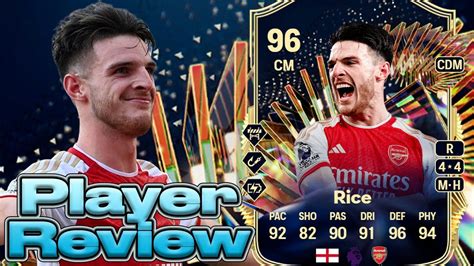 Amazing Card 96 Tots Declan Rice Fc 24 Player Review Youtube