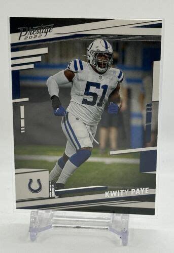 2022 Panini Prestige Football Card 130 Kwity Paye Indianapolis Colts