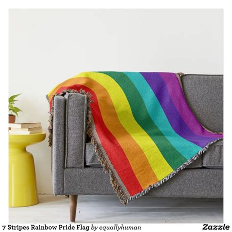 7 Stripes Rainbow Pride Flag Throw Blanket Zazzle Rainbow Flag