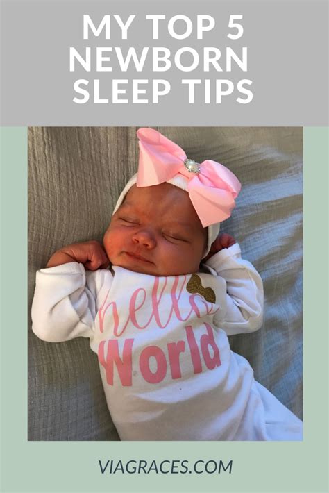 My Top Five Newborn Sleep Tips! | Via Graces