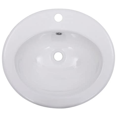 Habitium vidaXL Lavabo encastré 51 x 45 5 x 19 5 cm Céramique Blanc