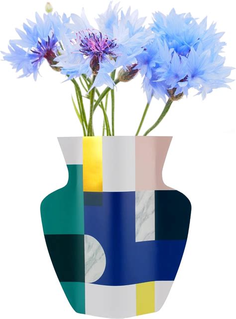 Amazon.com: CENELO Paper Flower Vase, Handmade Vase for Flowers,Modern ...