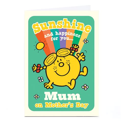 Buy Personalised Mr Men Mothers Day Card Little Miss Sunshine Mum