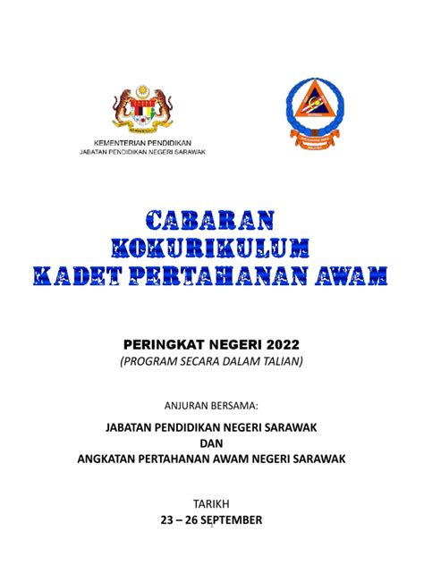 Negeri Kertas Konsep Cabaran Kokurikulum Kadet Pertahanan Awam 2022 Pdf