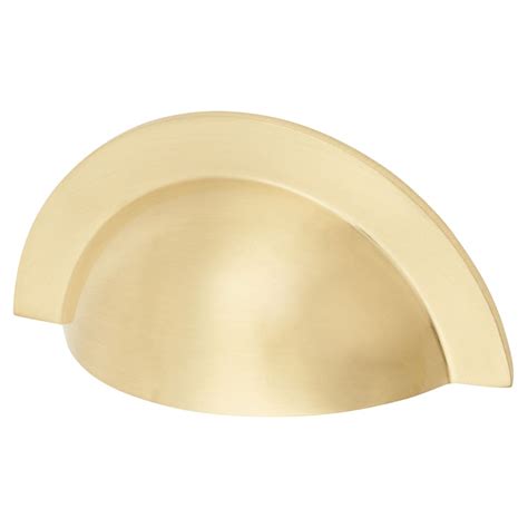 Crofts And Assinder Monmouth Cabinet Cup Handle 64mm Centres Brushed Satin Brass