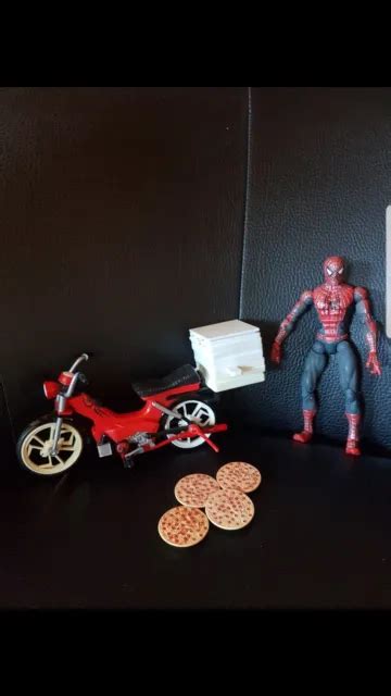 Figurine Spider Man Movie Toy Biz Scooter Pizza Eur