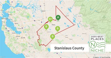 Stanislaus County Map With Cities