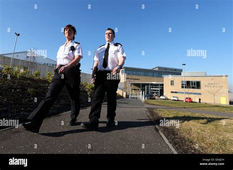 HM Young Offenders' Institution Polmont prison officers during an ...