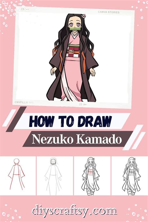 Vibrant Nezuko Kamado Drawing Tutorial