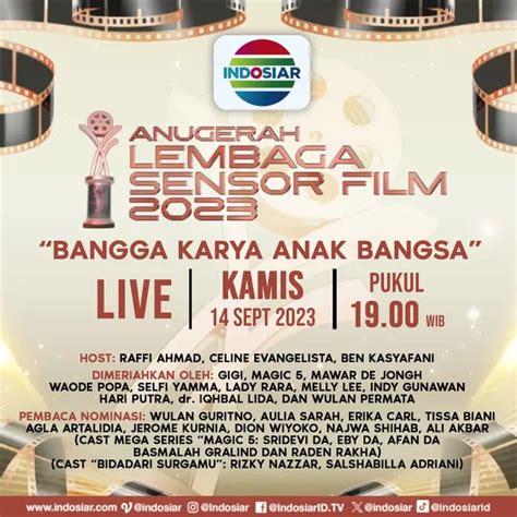 Lsf Gelar Anugerah Lembaga Sensor Film 2023 Tayang 14 September Di