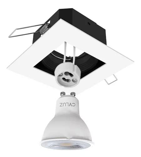 Spot Embutir Dicroica Aplique Cuadrado Techo Dicro Led W