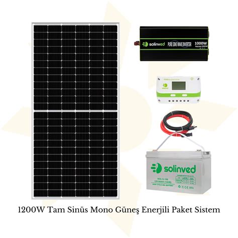 1200 W Monokristal Solar Paket Off Grid Güneş Enerji Sistemi Radyans