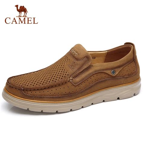 CAMEL Men S Shoes Genuine Leather Shoes Men Breathable Lightweight