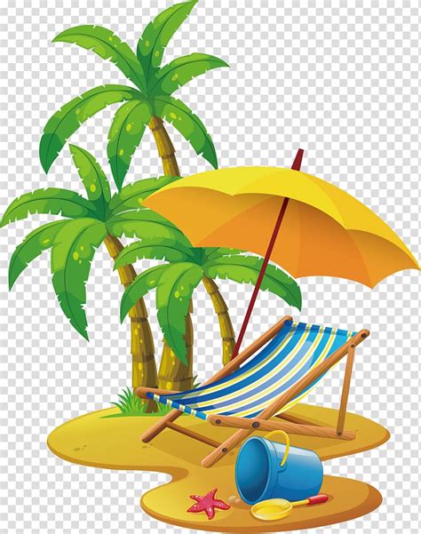 Palm Tree Beach Clip Art Images - Rectangle Circle