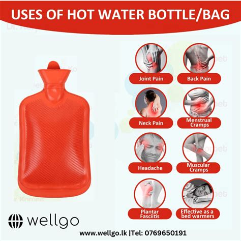 Premium Rubber Hot Water Bottle Great For Pain Relief Hot And Cold Therapy Wellgo