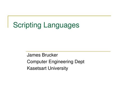 Ppt Scripting Languages Powerpoint Presentation Free Download Id3124390