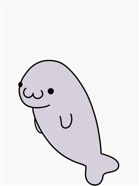 " Cute Cartoon Manatee" Sticker for Sale by lixiepigcrafts | Redbubble