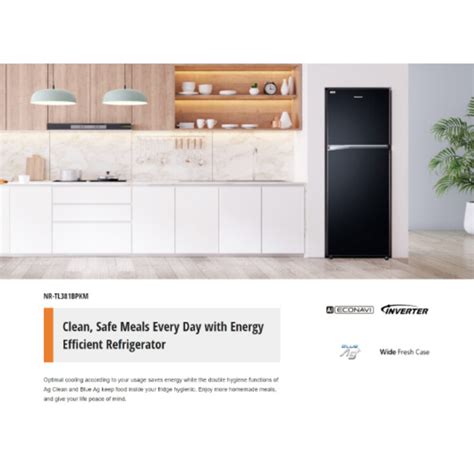 Panasonic Doors L Inverter Fridge Black