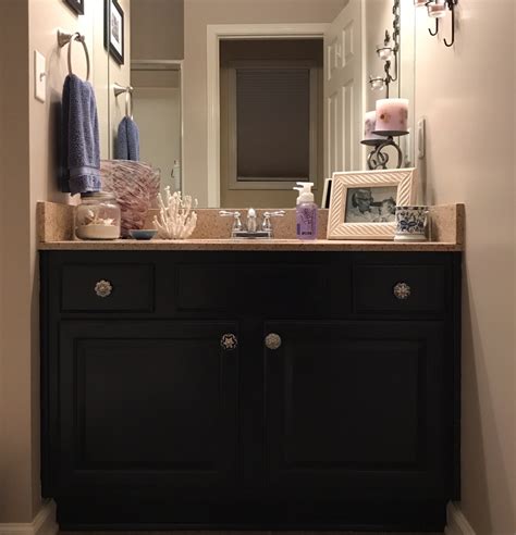 Chalk Painted Bathroom Vanity Makeover Our Storied Home