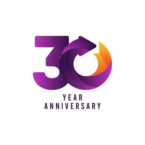 30 Year Anniversary Vector Hd Images 30 Years Anniversary Gradient