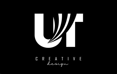 Creative White Letters Ut U T Logo With Leading Lines And Road Concept