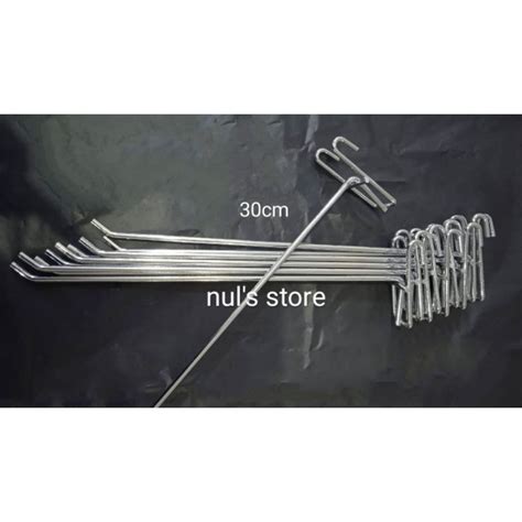 Jual Hook Stainles Tebal 30cm Cantolan Kawat Ram Wallgrid Hanger Besi