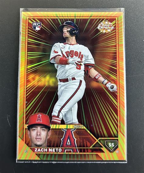 Letao Topps Chrome Update Zach Neto Angels Rc Radiating