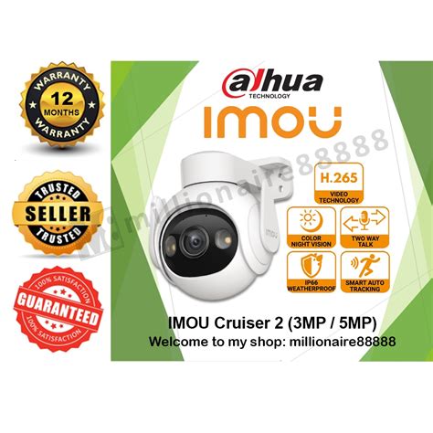 Dahua Imou Cruiser 2 3MP 5MP Full HD Wireless IP Camera CCTV Pan Tilt