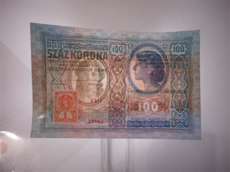 100 Korun rok 1912 ser 2311 vzácný zoubkovaný kolek super stav N UNC