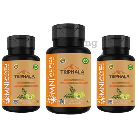 Omni Ayurveda Triphala Capsule Each Buy Combo Pack Of Bottles