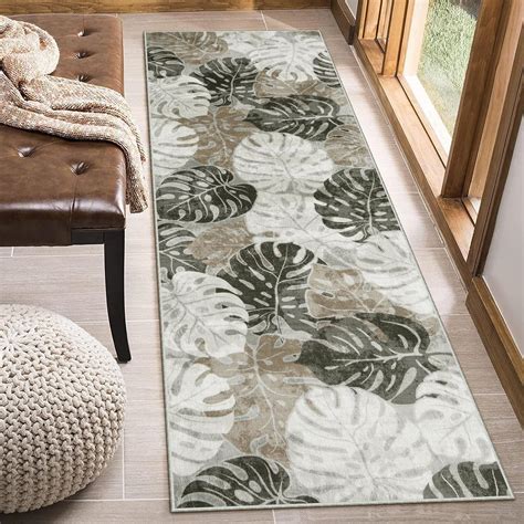 Amazon Wonnitar 2x6 Washable Runner Rug Monstera Non Slip Runner