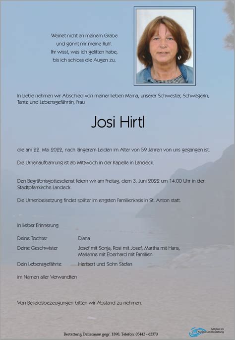 Josefine Hirtl Kuratorium Bestattung