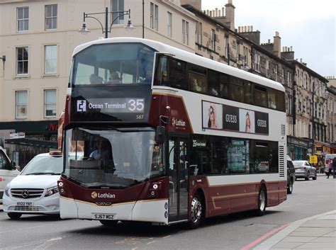 Sj Mgz Lothian Buses On A Diverte Flickr