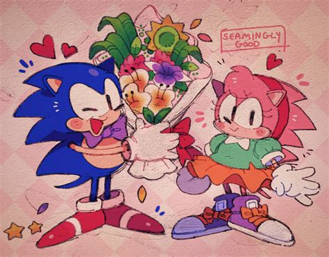 sonic and amy - Sonic the Hedgehog Fan Art (45472878) - Fanpop