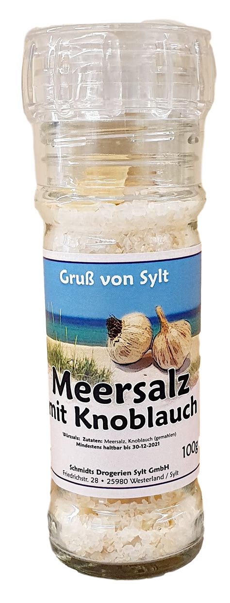 Gewürzmühle Meersalz Knoblauch SYLTMeile Einkaufen wie auf Sylt