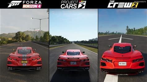 Chevrolet Corvette C8 In 3 Racing Games Comparison Forza Horizon 4 Vs