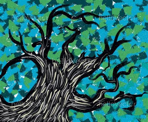 Abstract tree painting - Download Graphics & Vectors