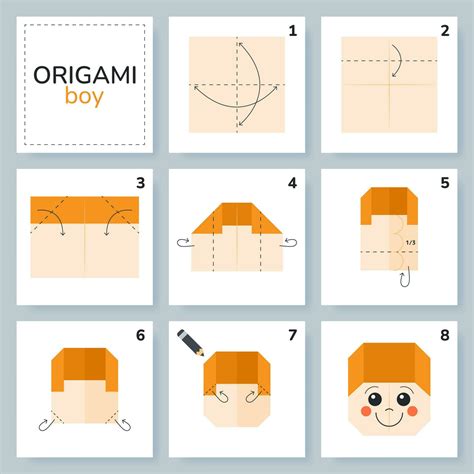 Boy Origami Scheme Tutorial Moving Model Origami For Kids Step By