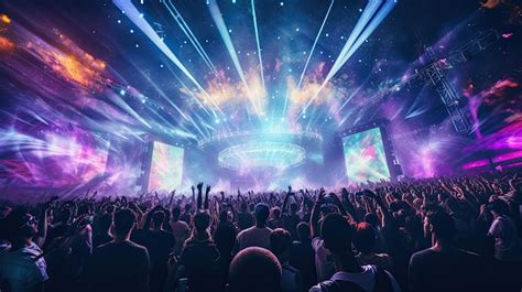 Premium AI Image | A photo of a futuristic music festival with ...