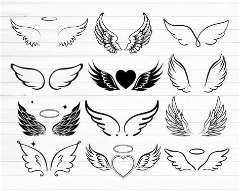 clip art angels wings 3