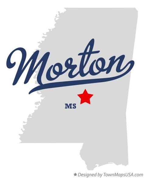 Map of Morton, MS, Mississippi