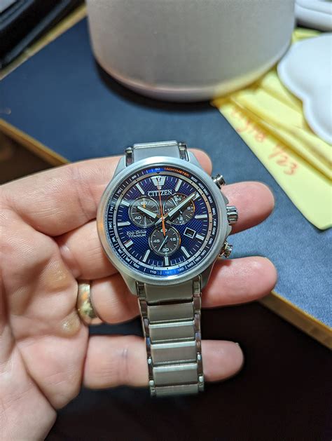 43mo Finance Citizen Mens Eco Drive Weekender Chronograph Watch In Super Titanium Blue