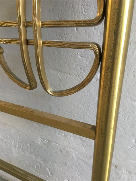 Mid Century Modern Italian Solid Brass Queen Size Bed Signed A Cellini 1970s At 1stdibs