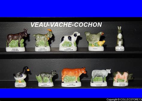 Serie Complete De Feves Veau Vache Cochon Les Animaux De La Ferme