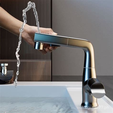 100 Authentic JOMVNOCopper Faucet Pull Out Adjustable Hot And Cold Bathroom Wash Basin Wash