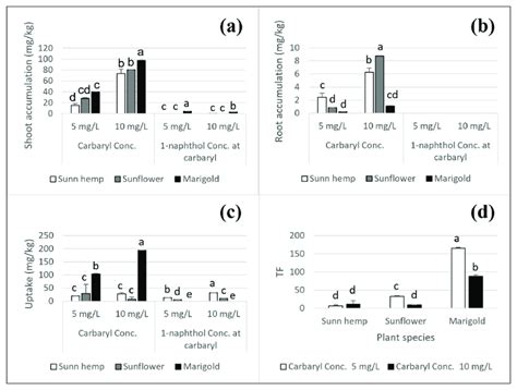 Carbaryl and 1-naphthol accumulation in plants after 4 days of ...