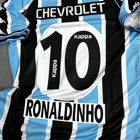 10 Ronaldinho Short Sleeve Jersey, Vintage Gremio Jersey, Gremio Retro Short Jersey, Vintage ...