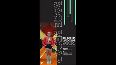 Aria Pearce Nike Outdoor Nationals 200m Champion Youtube