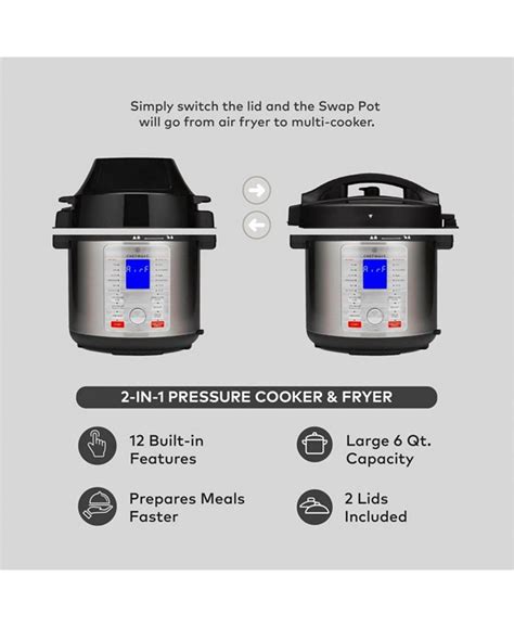 Chefwave Pressure Cooker And Air Fryer Swap Pot 6 Qt Multi Cooker Macy S